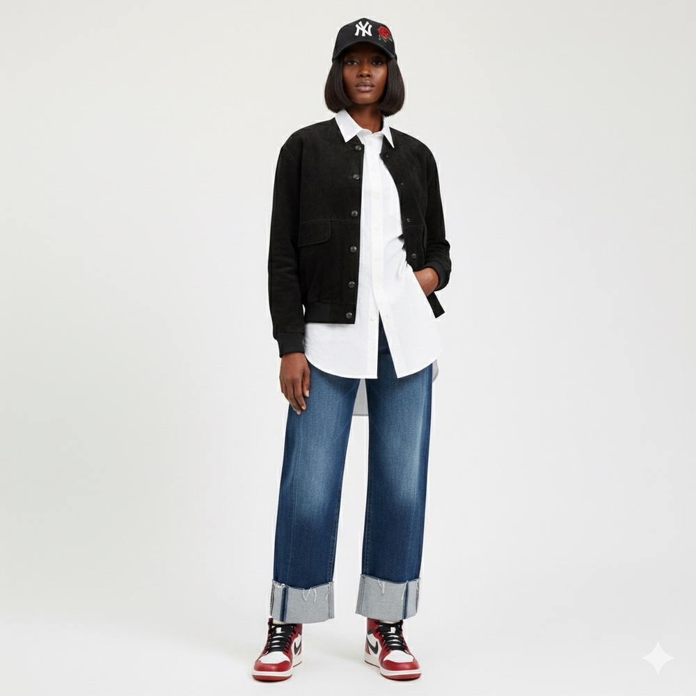 VINTAGE PELLE SUEDE BOMBER JACKET